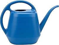 SIBAO 1 Gallon Plastic Watering Can with Long Spout & Ergonomic Handle - Indoor Outdoor Garden Waterer, Dark Blue