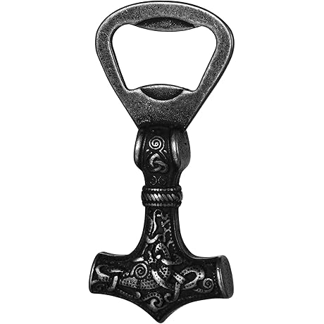 Oidea Viking Thor's Hammer Bottle Opener: Valhalla's Chosen Key to Unlocking Refreshment