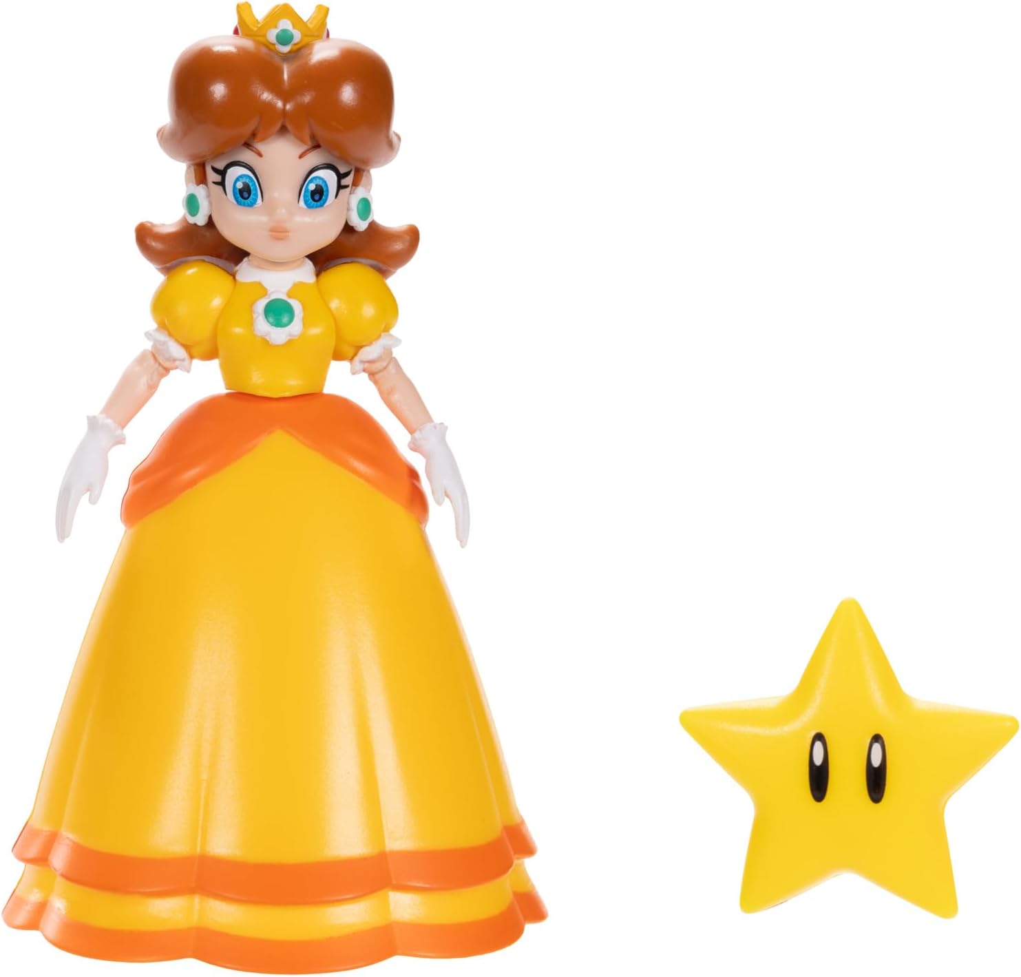 Nintendo Super Mario 4-Inch Daisy Poseable Figure with Super Star Accessory Ages 3+ (Officially Licensed)