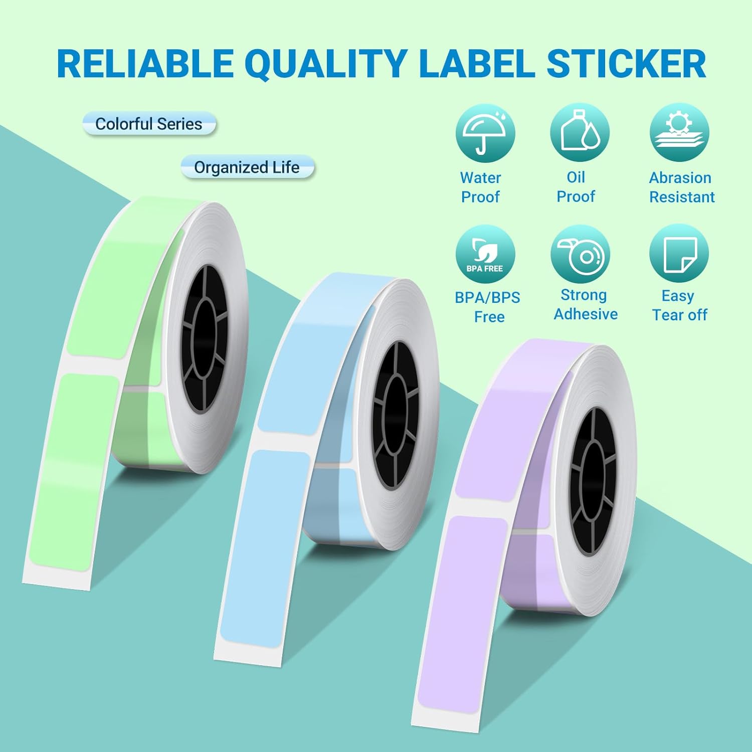 ORGBRO X1 Label Maker with 4 Roll Genuine Thermal Label Print Paper 0.47"×1.57"(12×40mm)