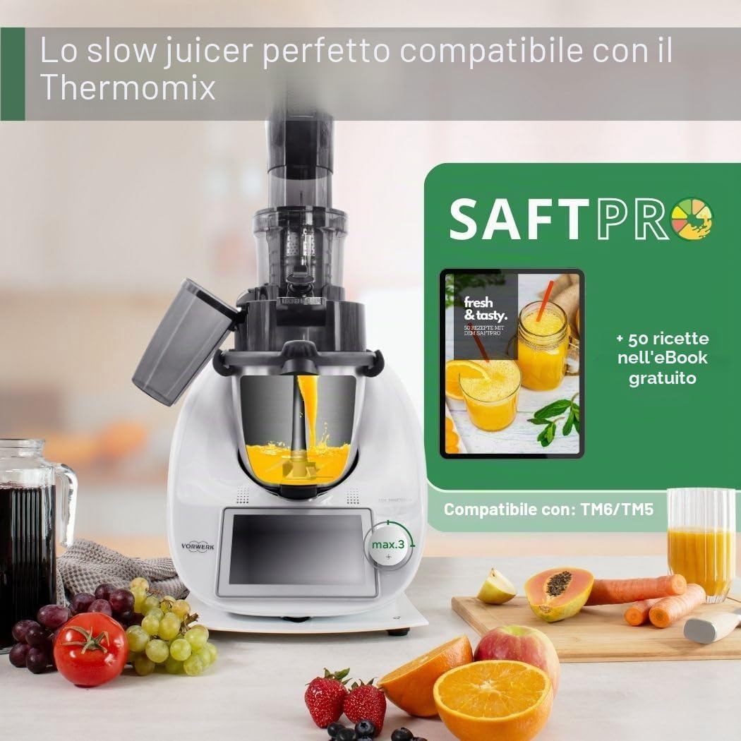 SaftPRO Slow Juicer spremiagrumi adatto Bimby TM6, TM5