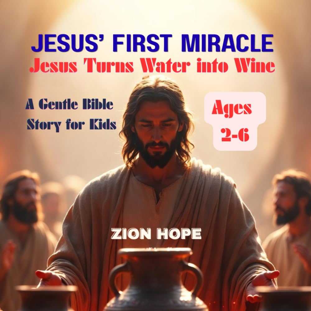 Jesus’ First Miracle: Jesus Turns Water into Wine ,A Gentle Bible Story for Kids About Obedience, Trust, and Faith (Ages 2–6)”
