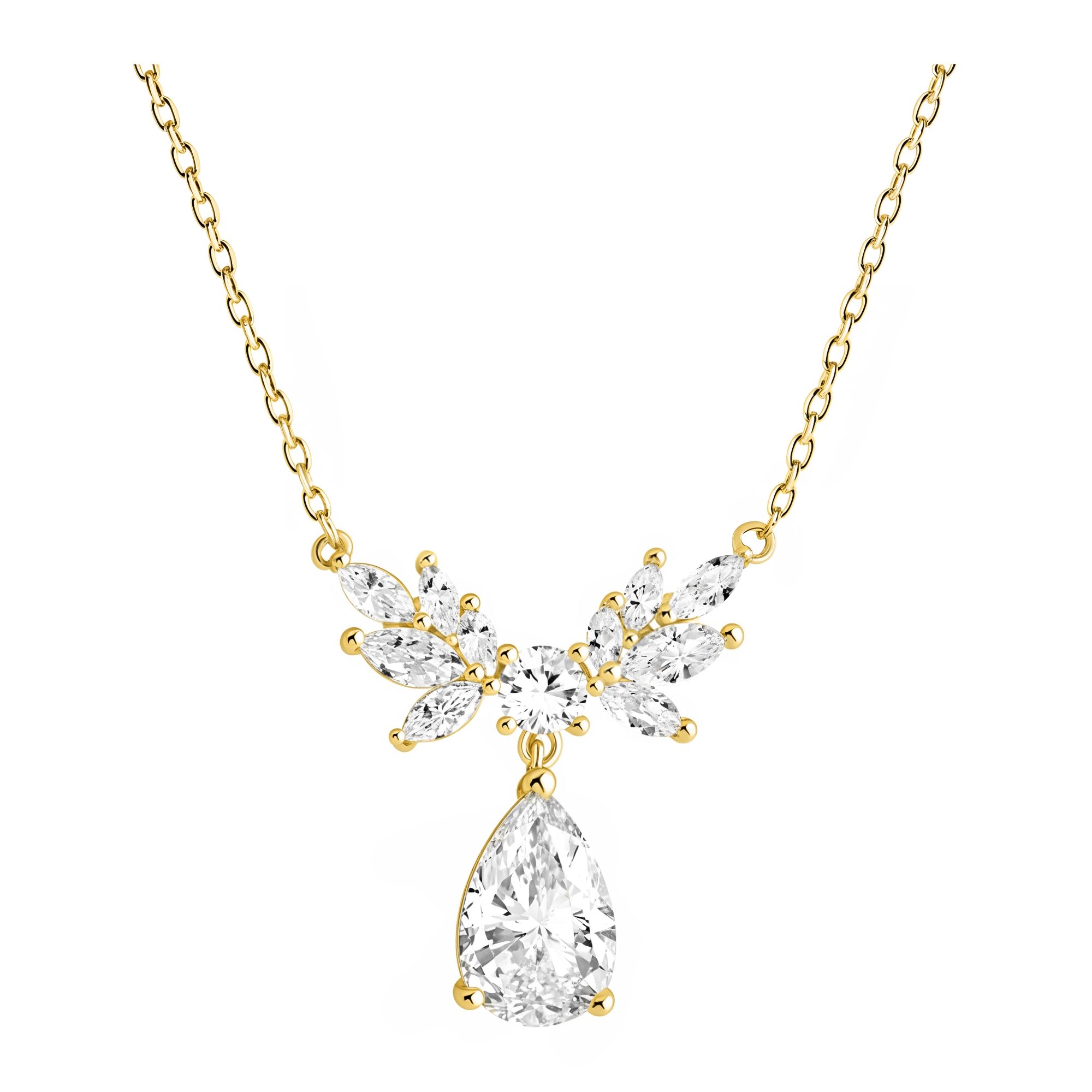 Sofia Milani - Collana da Donna in Argento 925 - con Pietra Zircone - Ciondolo ad Ala d'Angelo in Zirconia