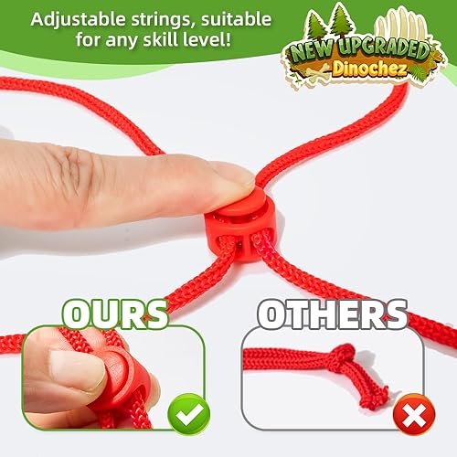 Miniatura 6 de Juego de ajedrez magnético de dinosaurio, juegos de imanes de dinosaurio con cuerda, 20 dinosaurios magnéticos, bolsa de almacenamiento portátil,