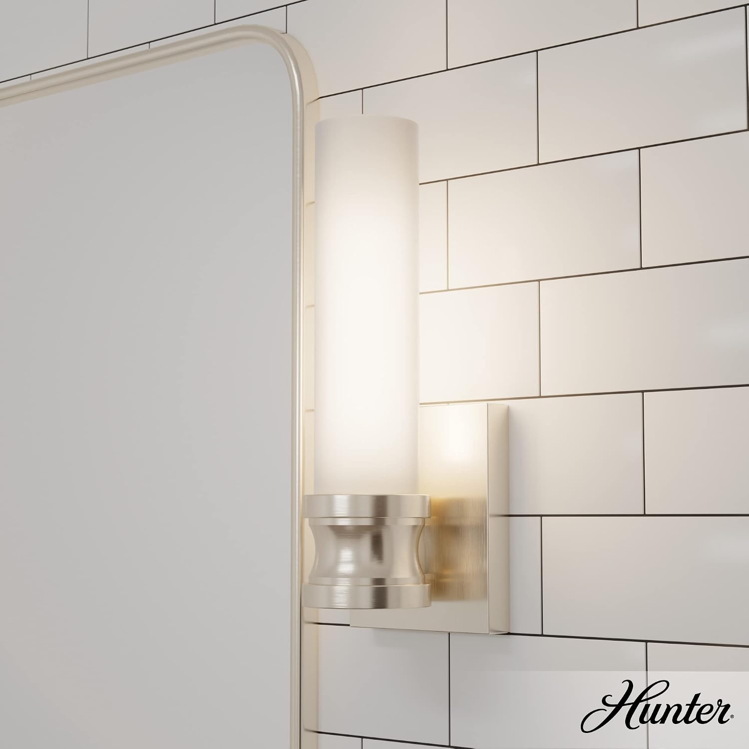 Hunter Fan Company 19902 Lenlock Wall Sconce, Brushed Nickel
