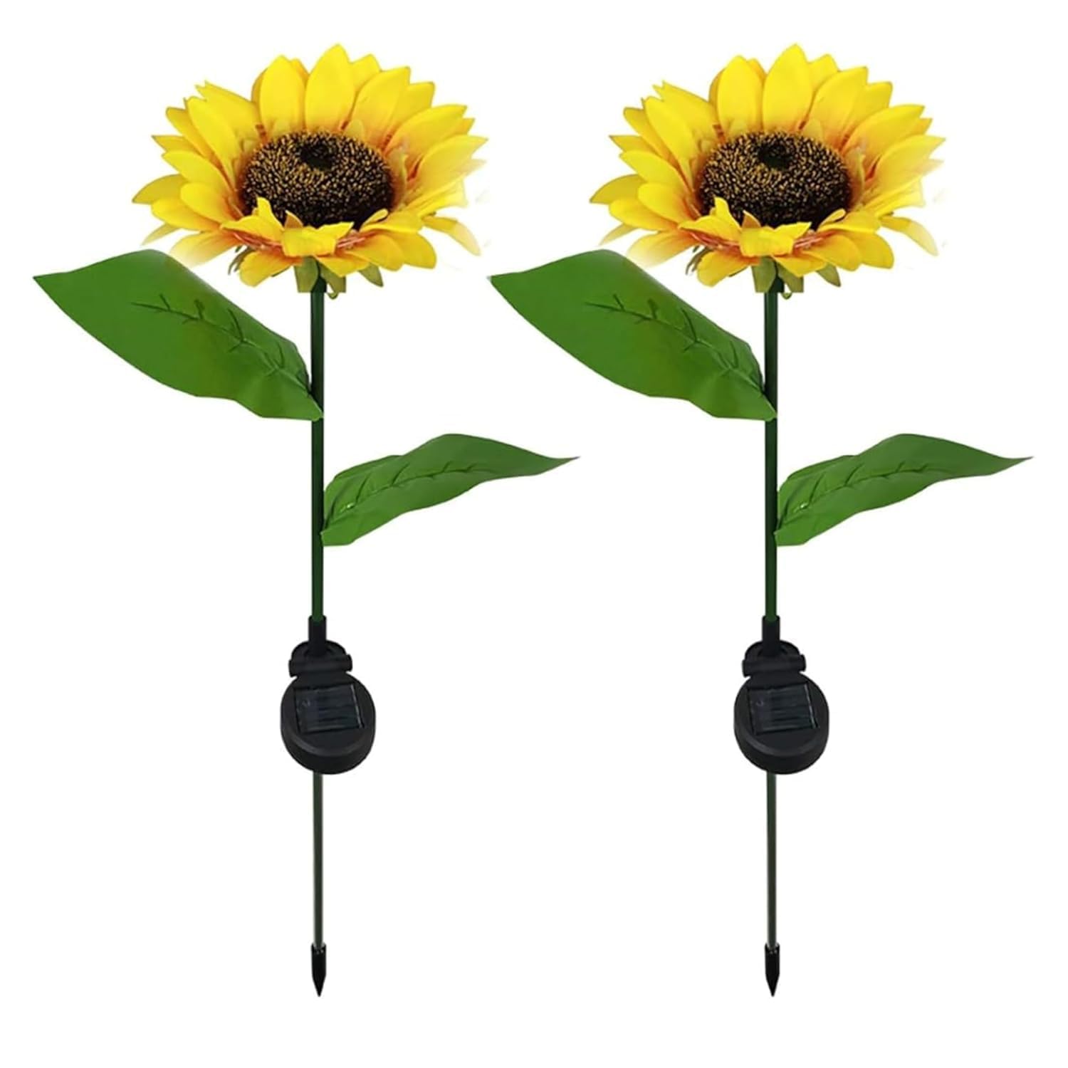Sunflower Garden Light Solar Lights Outdoor Waterproof Pathway Decor Auto On Off for Patio Yard Flowerbed Gift Mom Wife Gardeners Flower Shaped LED Lawn Garden (Set of 2 Pcs)-image-15