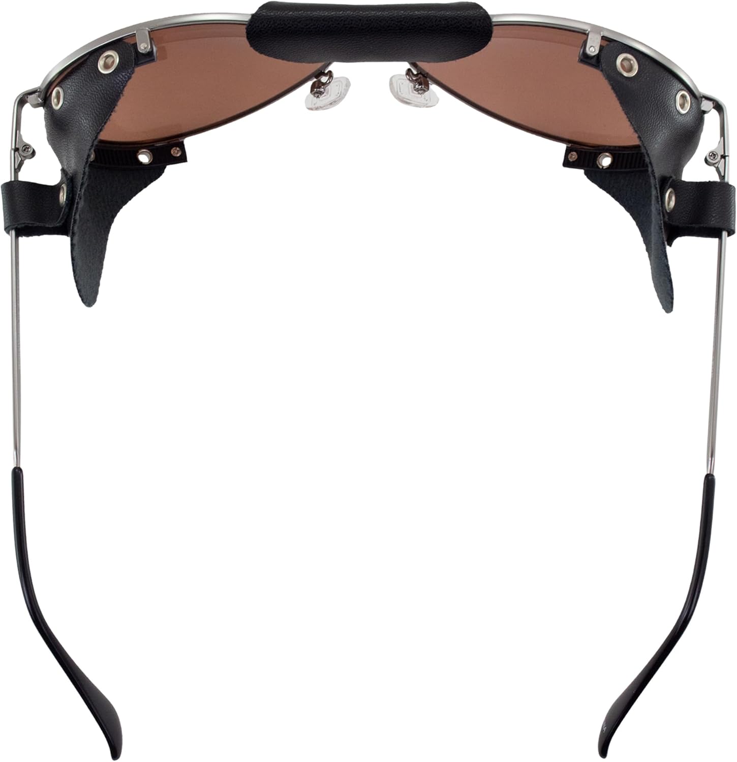 Global Vision Aviators Motorcycle Sunglasses w/Side Shields Gunmetal Frames w/Driving Mirror Lenses - Image 4