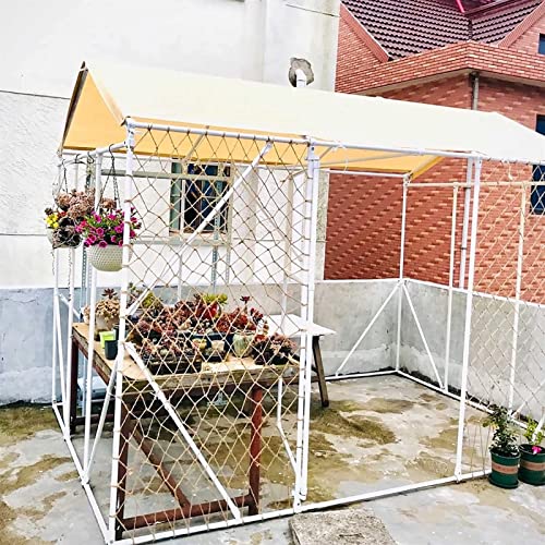 Prostokątny żagiel przeciwsłoneczny, blokujący promieniowanie UV, zadaszenie zewnętrzne na patio, podwórko, werandę, pergolę, trawnik, ogród, basen, taras, ochrona przed słońcem 6 x 6 m