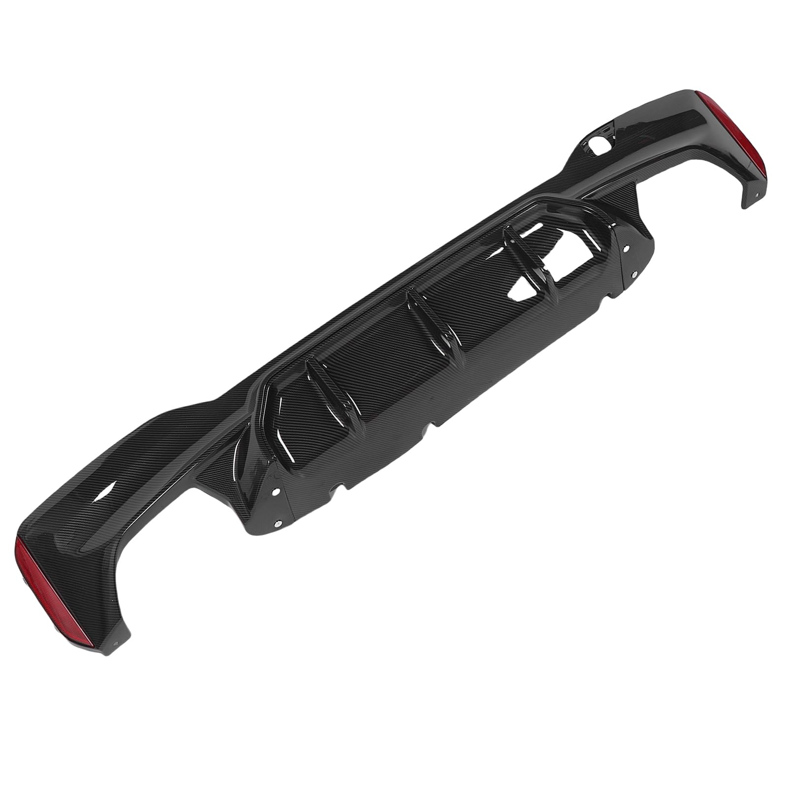 Cryfokt Difusor de Parachoques de, Protección Fuerte de Protección Trasera de Parachoques Trasero Simplemente con Tapa de Gancho de Remolque para Automóviles (patrón de Fibra de Carbono)