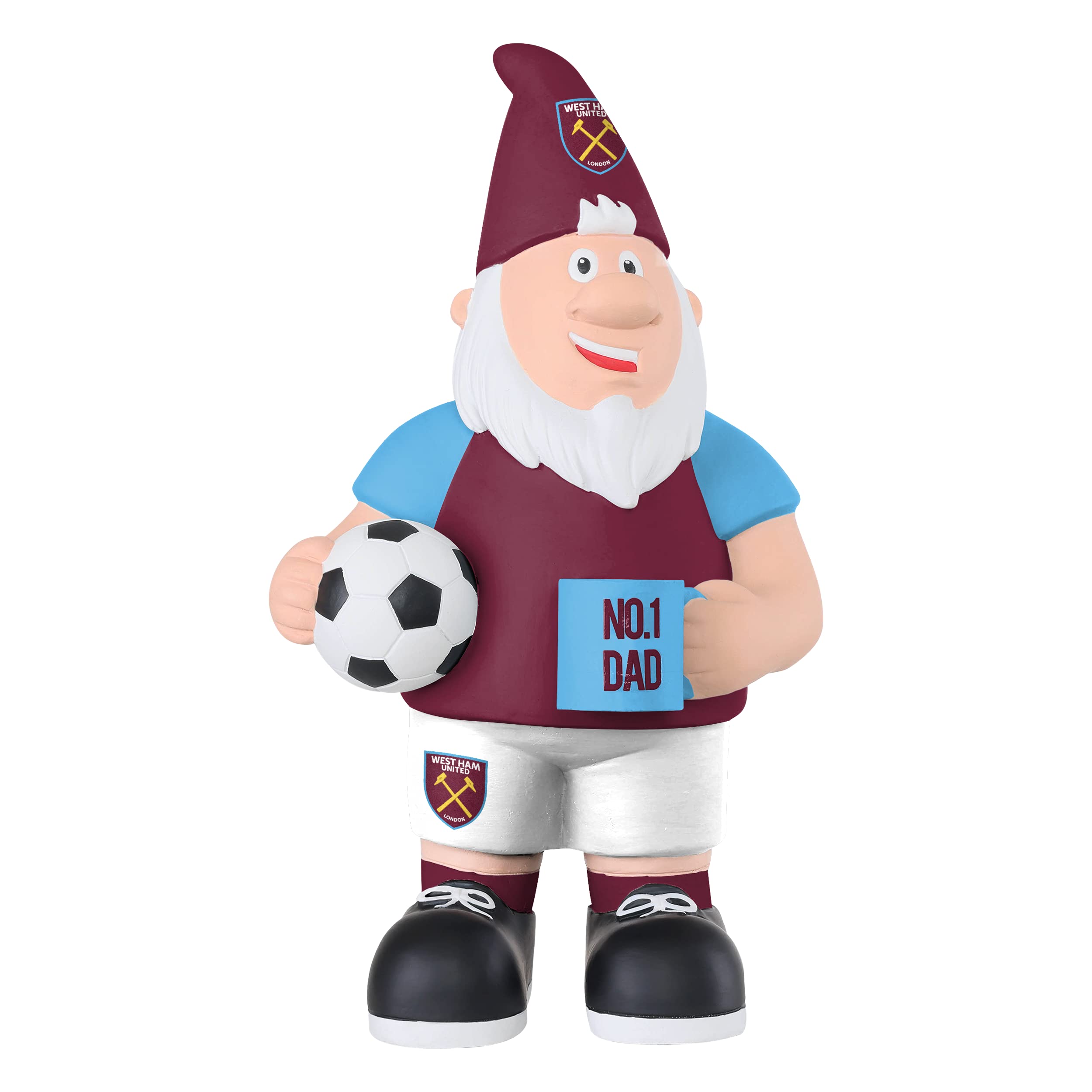 FOCO Premier League West Ham United Number 1 Dad 25cm Garden Patio Ornament Gnome