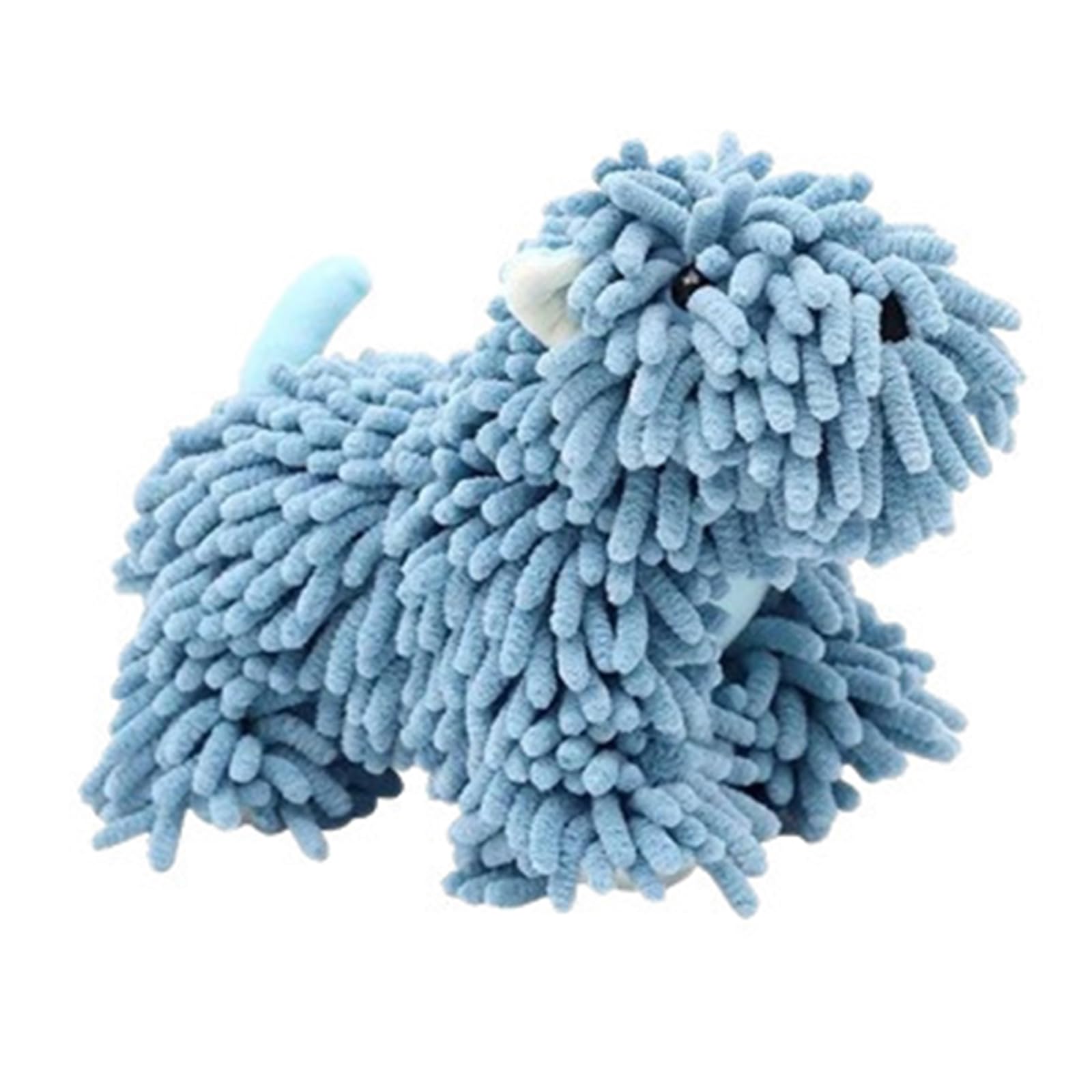 Chenille Dog Hand Towel Fluffy and Soft Decorative Puppy Towels Highly Sorbent Microfiber Multipurpose for Bathroom Kitchen Washstand (Blue)