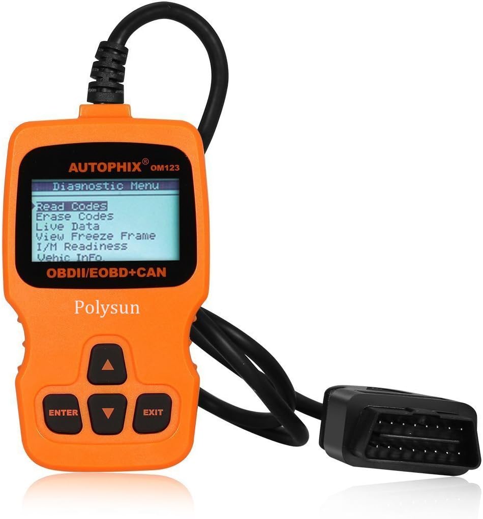 Amazon.com : Polysun Auto OBDMATE OM123 OBDII EOBD CAN Scan Tool Hand ...
