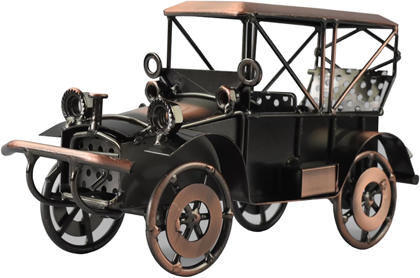 Metal Antique Vintage Car Model Home Décor Handmade Handcrafted Collections Collectible Vehicle (Bronze)