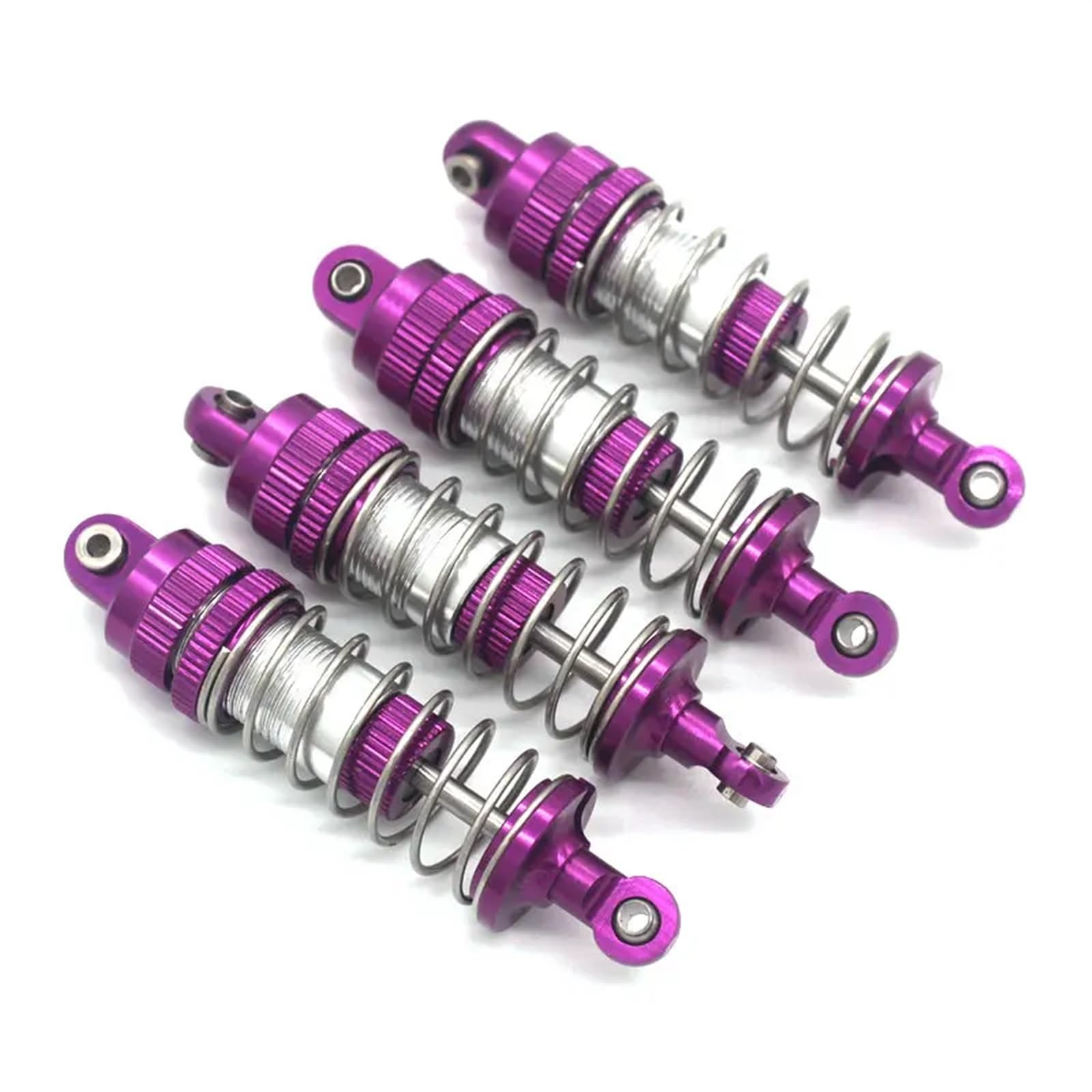 HLSONHENGM for SCY 16101 16102 16103 16104 16106 16201 RC 1/16 Metal Upgrade Parts for Remote Control Vehicle Oil Pressure Shock Absorber Parts(Purple)
