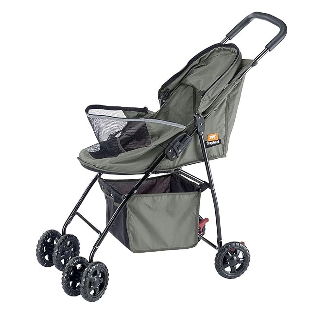 Ferplast Cochecito para perros pequeños GLOBETROTTER, Carrito para animales de 9 kg como máximo