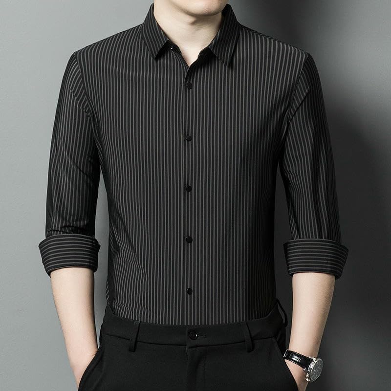 Camisa top juvenil medieval a rayas con acabados estructurales limpios 3