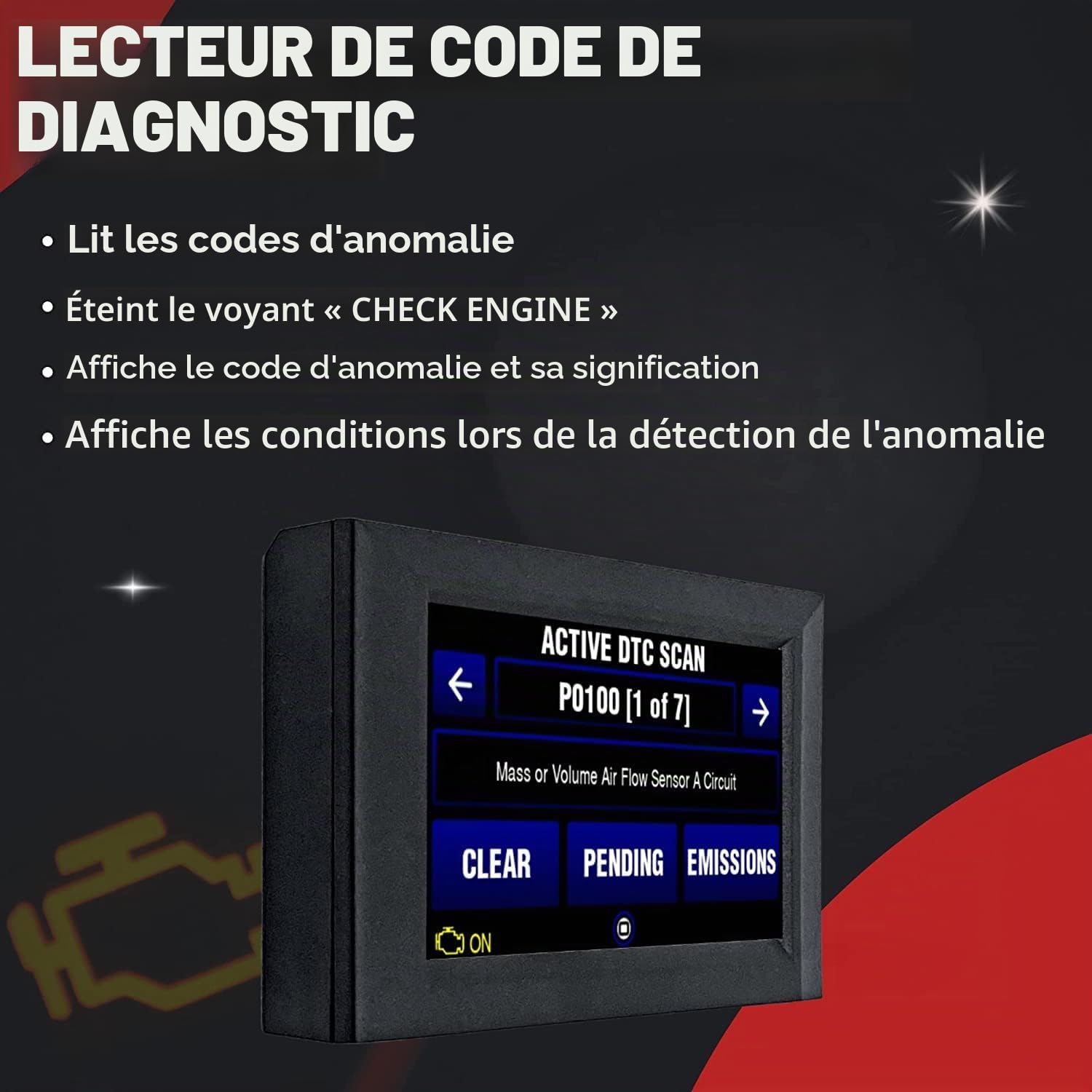 ScanGauge III Ordinateur de Voyage de Carburant avec jauge XGauge (avec Support de fenêtre de Luxe) PN: sgIII