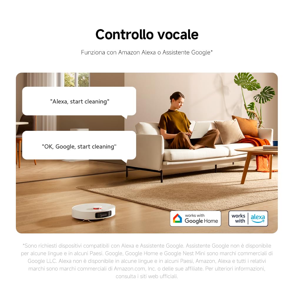 Xiaomi Robot Vacuum X20+, Robot Aspirapolvere Lavapavimenti, Stazione Smart All-in-one, Aspirazione 6.000 Pa, Navigazione Laser 3D, Lavaggio e Pulizia Pavimenti con Doppio Panno Rotante, Controllo App