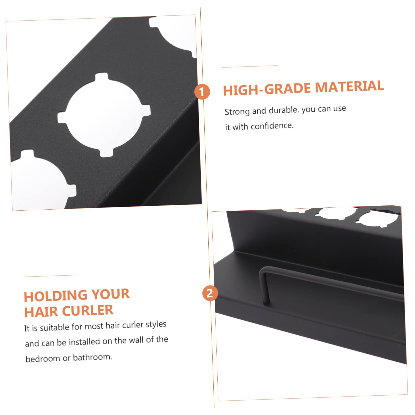 Haartrockner-Halterständer, Haartrockner- und Glätteisenhalter, Lockenstabständer, Salon-Lockenwicklerhalter, Toilettenzubehör, Lockenwickler-Wandständer, Haarstyling-Werkzeug-Organizer, Lockenstabhal