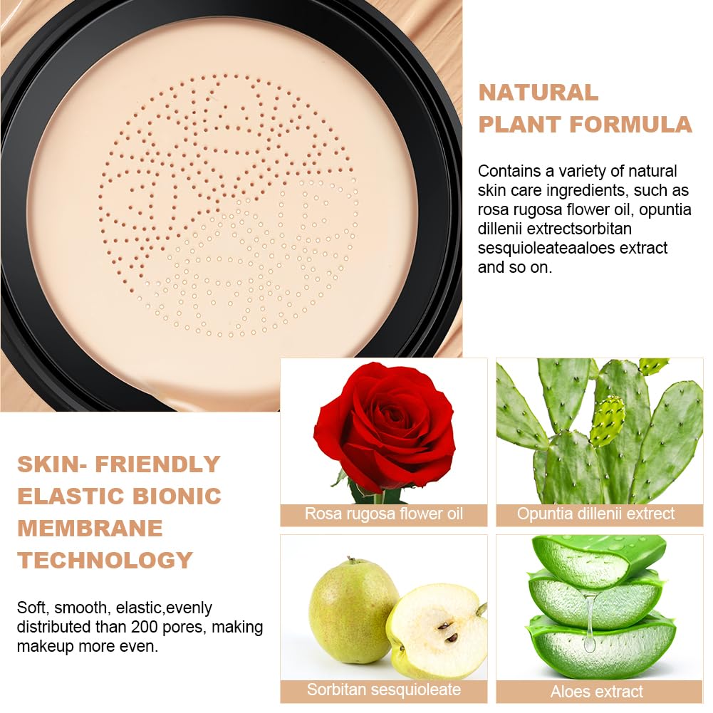 Poduszka powietrzna z głową grzyba CC Cream, Beauty Mushroom, kremowa poduszka powietrzna, podkład, korektor, krem BB, nawilżający, rozjaśniający, równomierny odcień skóry (kość słoniowa)