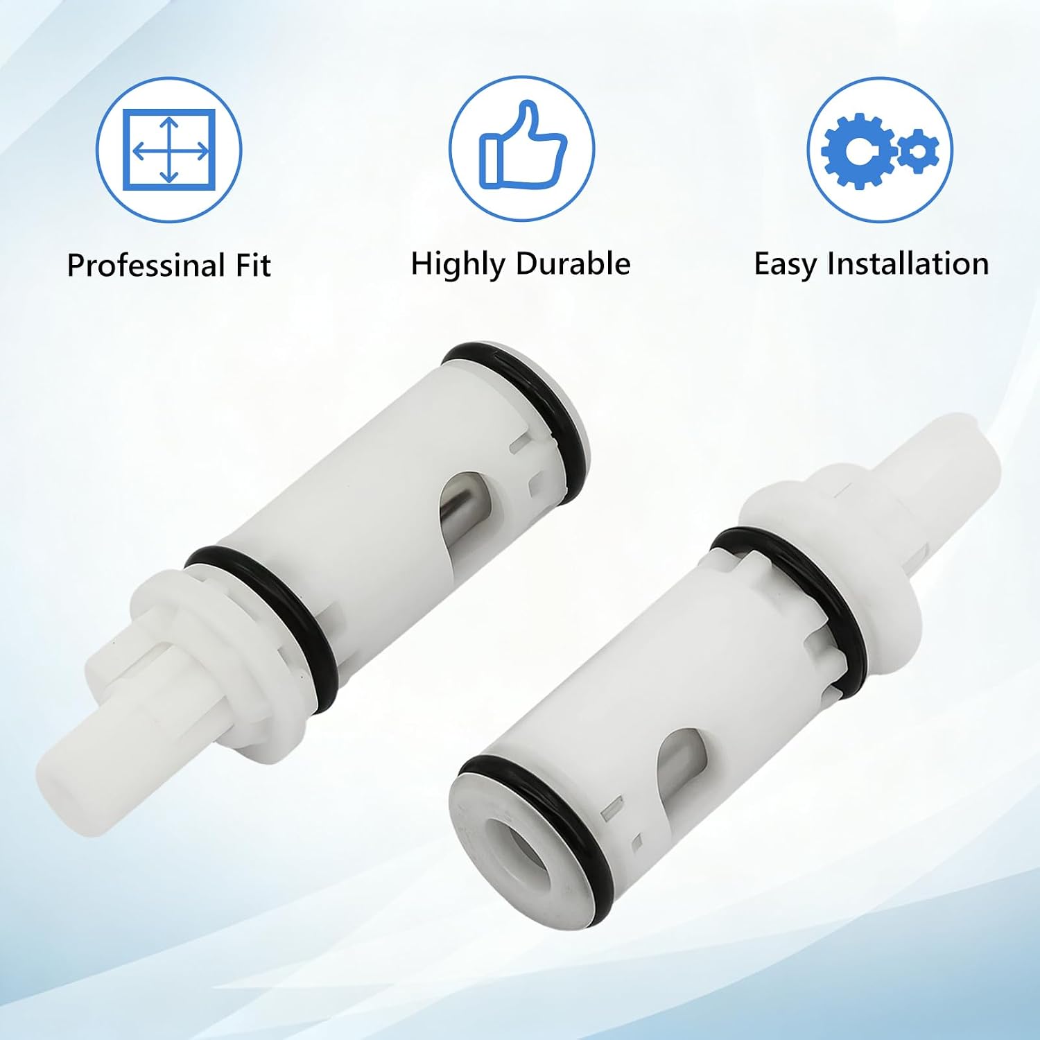 2 Pack 1224 1224B Faucet Cartridge Compatible with Moen Two Handle Faucets | Replacement Kit For Most Double Handle Moen Faucets and Tub/Showers Repair Kit