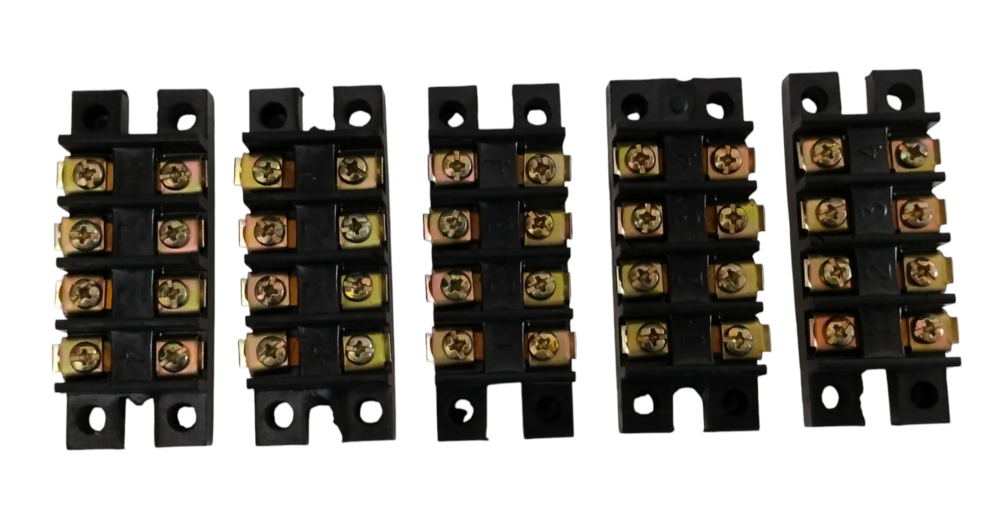 Control Panel 30A 4 Way Bakelite Connector Strip (open type) Double Row # Black ColourTerminal (Pack of 5)-image-27