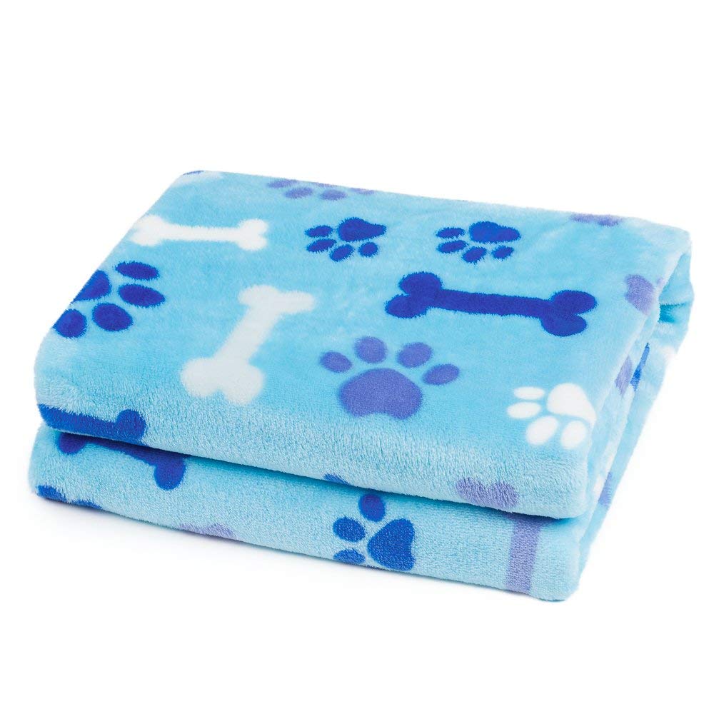 ALLISANDRO Manta de 160x100cm Manta para Perros, Duradera y esponjosa, Suave y cálida Cuello de Gato de felpa Suave para Mascotas pequeñas Medianas Grandes, Azul