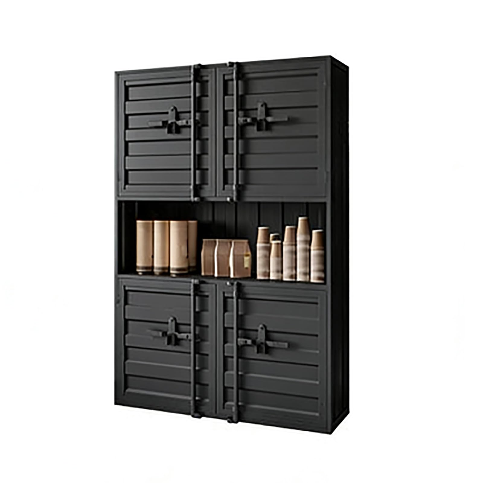 BHGFYXBS Industrial Metal Sto Cabinet With Doors Versatile For Home Office Ga Living Room & Bedroom & Slish Solut For Clutter Ment,120Cmblack,120cmBlack