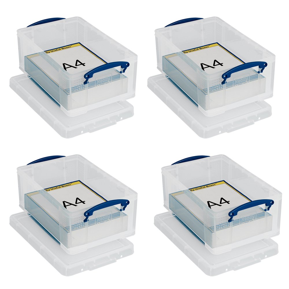 4 x 'REALLY USEFUL STORAGE BOXES' 9 LITRE