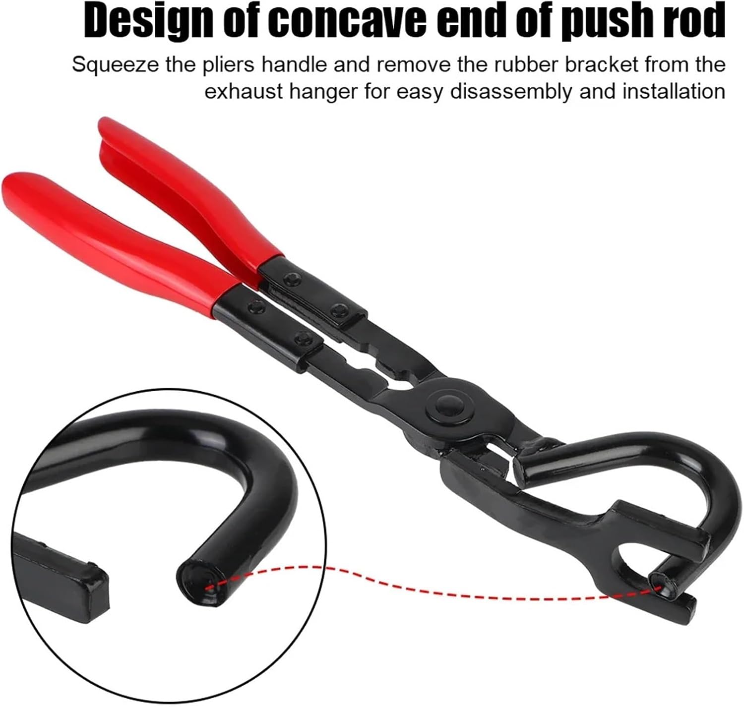 2pcs Exhaust Hanger Removal Tool Professional Exhaust Hanger Pliers Kit Rubber Gasket Puller & Heat-Resistant Gripper for Car/Truck/Motorcycle Repair