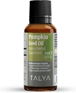 TALYA Pumpkin Seed Oil - Liquid Drops - Supports Prostate Health* - for Hair Growth & Skin Health | Cold Pressed | Vegan, Non-GMO, Gluten Free | 0.67 fl.oz