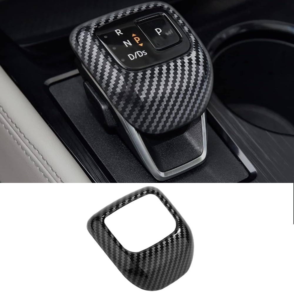 XITER Gear Shift Knob Cover for Nissan Rogue 2021-2026 Interior Accessories Shift Knob Cover Trim,Not for Rogue Sport,Carbon Fiber