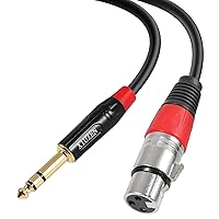 Vista 1 de Cable XLR a 14, XLR equilibrado hembra a 14 de pulgada 0.250 in TRS estéreo Jack Interconexión Cable XLR a un cuarto de pulgada Cable de conexión -3