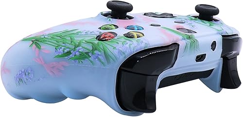 Miniatura 5 de Ralan Skins - Funda protectora de silicona para controlador de Xbox One, con agarre profesional para pulgar y gorra de calavera de gato, mariposa