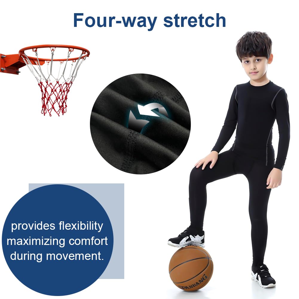 AUYAO Pantalones de Compresión para Hombre, Mallas de Compresión para Correr y Gym
