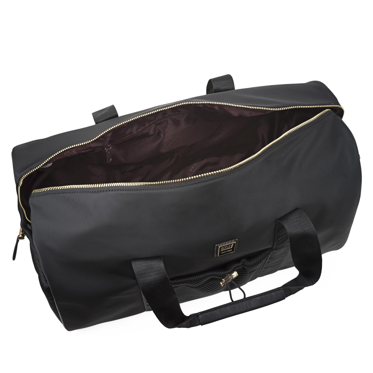 DKNY - Bolsa De Viaje Cabina Mujer y Hombre Plegable Ligera Impermeable. Bolsa Fin De Semana Mujer Bolsa De Viaje Mano, Negro
