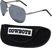 Vista 23 de Siskiyou Sports Dallas Cowboys Aviator Sunglasses and Sports Case