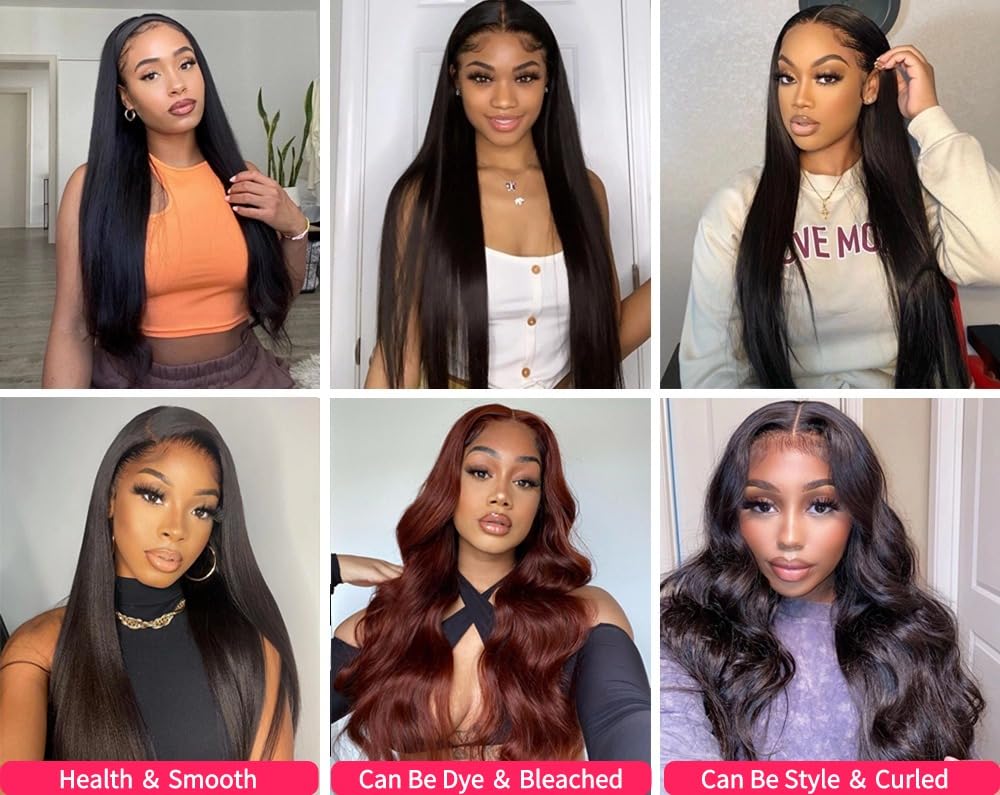 Amazon.com : Straight Bundles Human Hair 18 20 22 Inch 3  display picture 2