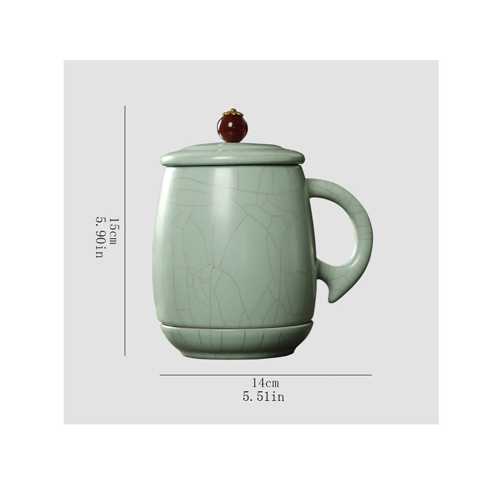 Kaffeetassen Becher Keramikbecher mit Deckel 480 ml Großkapazität Teeschale Geeignet für Büro Home Exquisite Weihnachten, Valentinstag für Frauen Männer