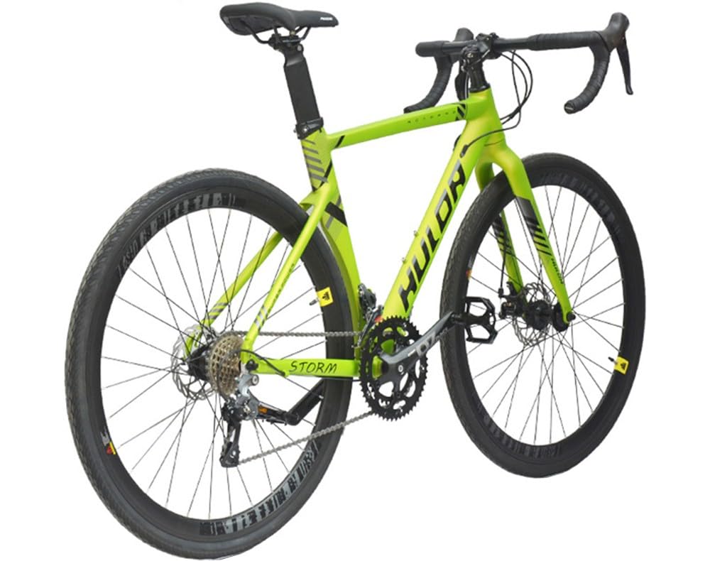 Bicicleta Carretera 700C Aleación Aluminio con Freno Disco 16 Velocidades Y Doble Suspensión para Descenso Y Todoterreno Fibra Carbono A,48