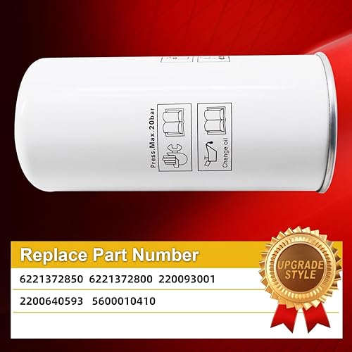 Miniatura 4 de 6221372850 Filtro de aceite 6211472550 Filtro de aceite 6211473950 Kit de filtro de aire compatible con compresor de aire