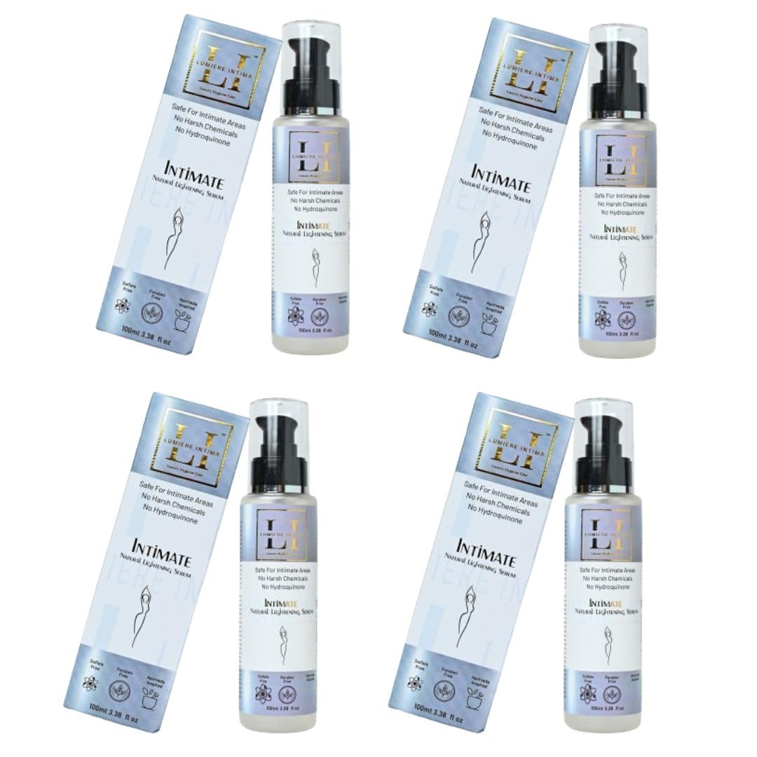 Lumiere Intima Intimate Lightening Serum for Underarms, Intimate Areas, Thighs, Elbows, Neck, Bikini lines - 100gm (Pack of 4)