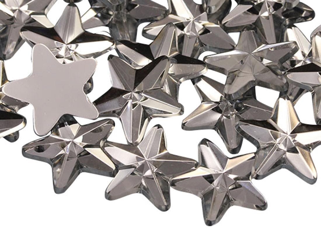 OLYCRAFT 300 Strass A Stella Da Cucire | Acrilico Trasparente 8-25mm | 2 Fori Retro Piatto | Decorazioni Per Vestiti E Fai Da Te