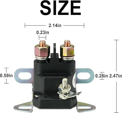 Miniatura 4 de Solenoide de arranque para cortacésped de 12V 108-5349-00 Reemplazo para cortadoras de césped Ba-d Boy Zero Turn ZT CZT MZ MTD 725-0771 725-0530