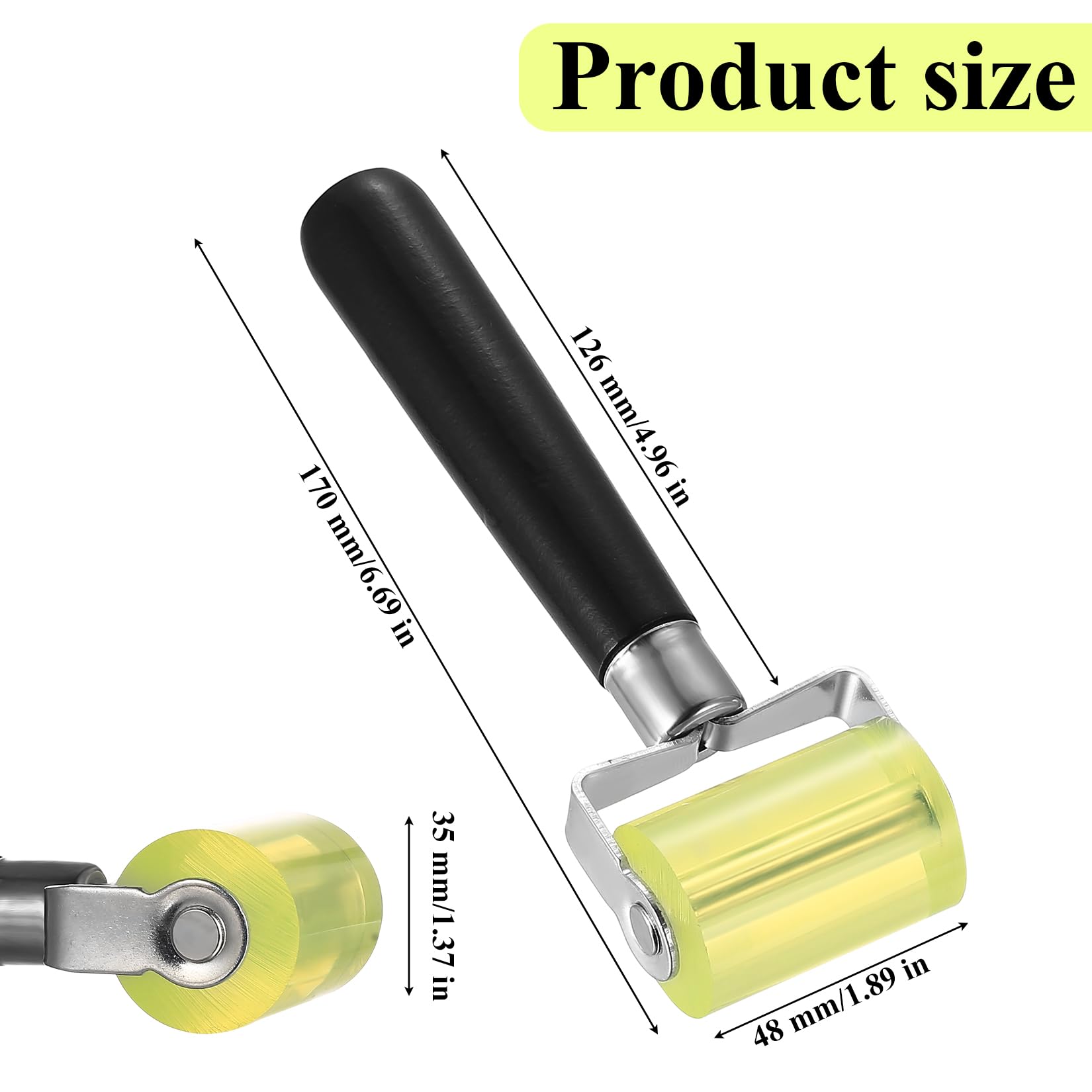 Rouleau de pressage en caoutchouc 48 mm silicone couture papier peint
