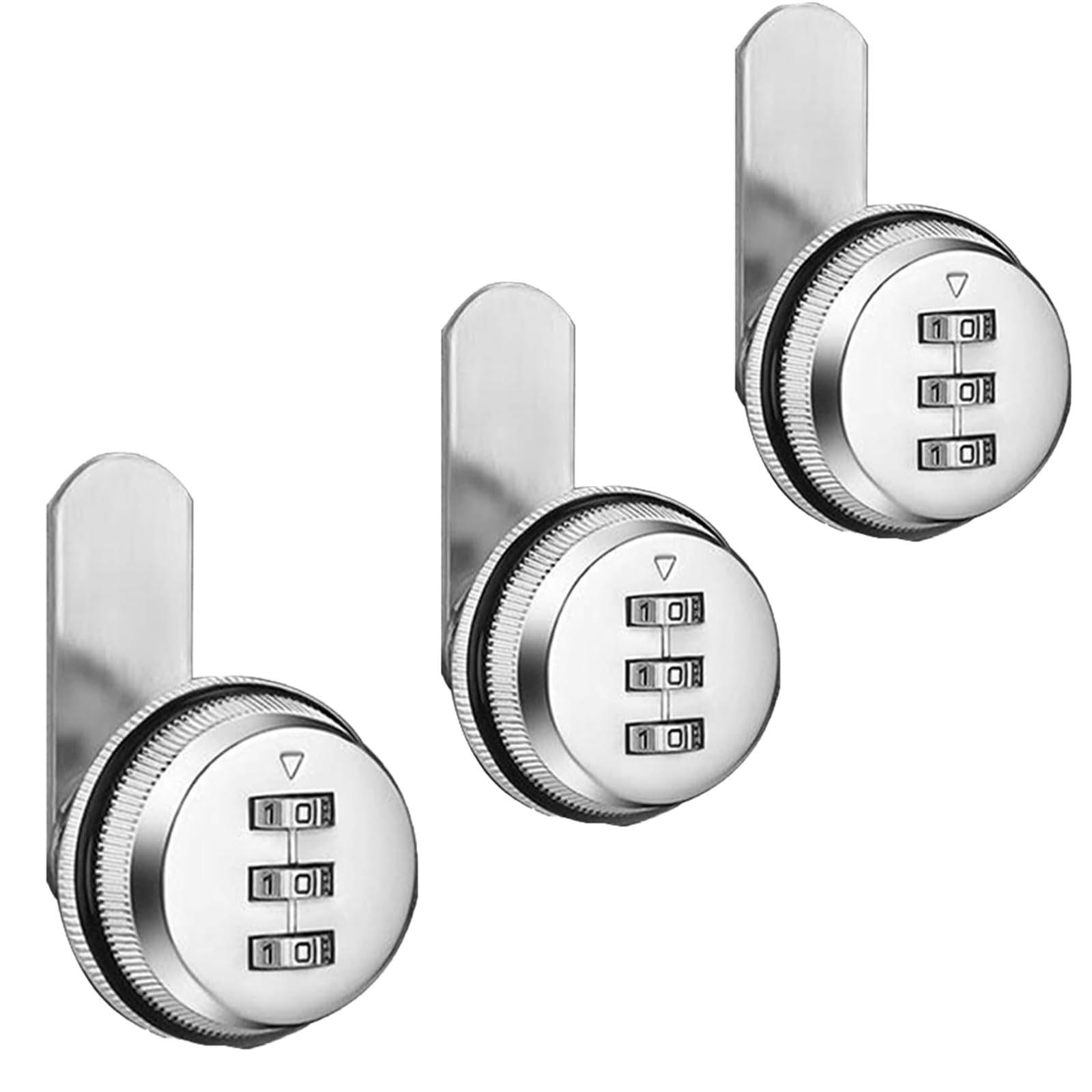 3 piezas Catelves Buzón de combinación código para 3 números, cerradura de buzón, cerradura de armario, cerradura para muebles, cerradura de cajón con contraseña, para buzón, cajones, armarios, 30 mm,