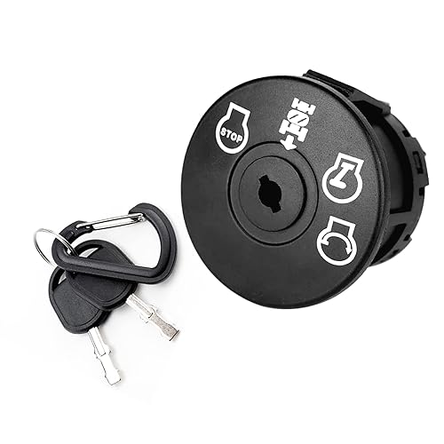 Interruptor de arranque de encendido 4 posiciones con llave 7 terminales compatible con AYP, Craftsman, Sears, Poulan Lawn Mower Rider Reemplazo