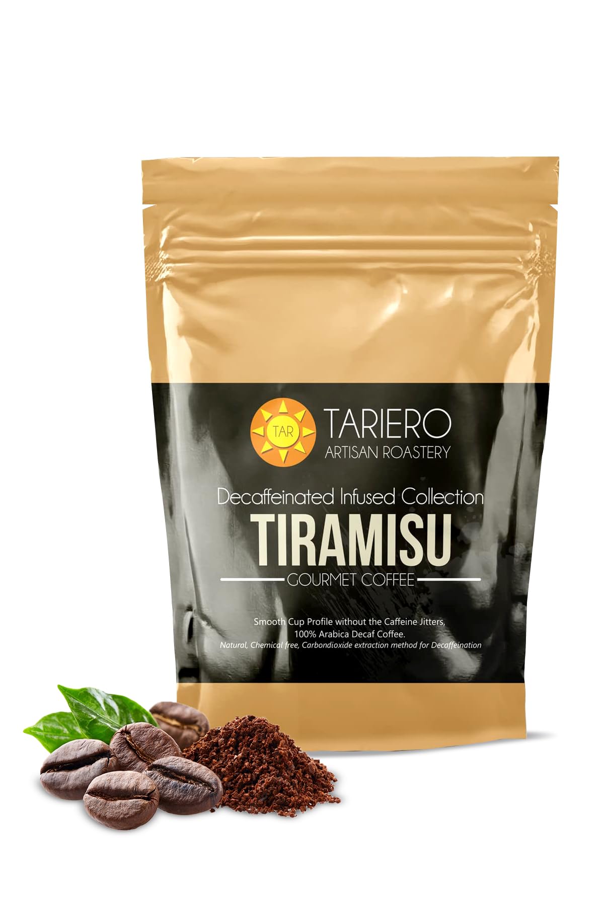 Lo-Caffeine TIRAMISU Flavoured Coffee | 65% DECAFFEINATED | Medium Roast | Espresso Fine Grind 100g