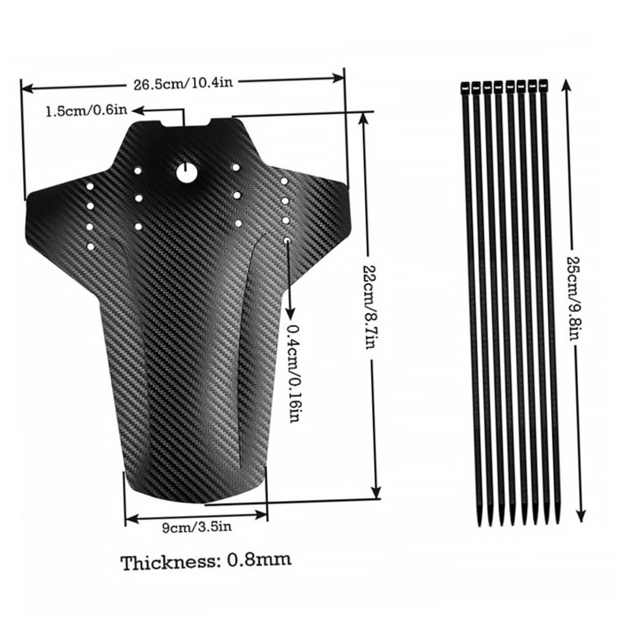 POPETPOP Garde-Boue Vélo Garde-Boue Et Arrière Garde-Boue De Protection Vélo Garde Boue VTT Garde-Boue Fat Bike Ailes De Vélo Garde-Boue De Vélo Amovible Plastique