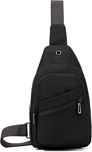 Miniatura 79 de EVANCARY Bolso bandolera pequeño para mujeres y hombres, mochila bandolera para viajes, al aire libre, senderismo Gris profundo